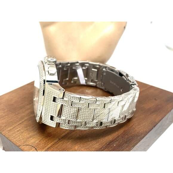 JBW Men's Watch J6380D Heist Diamond Quartz Silver Dial Stainless Steel 45mm - Picture 10 of 15